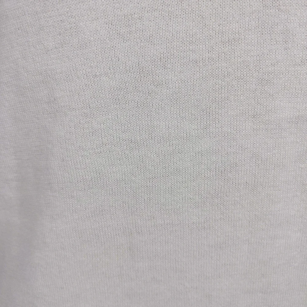 J.Crew Factory White Cotton Crewneck Long Sleeve Sweater  Size M